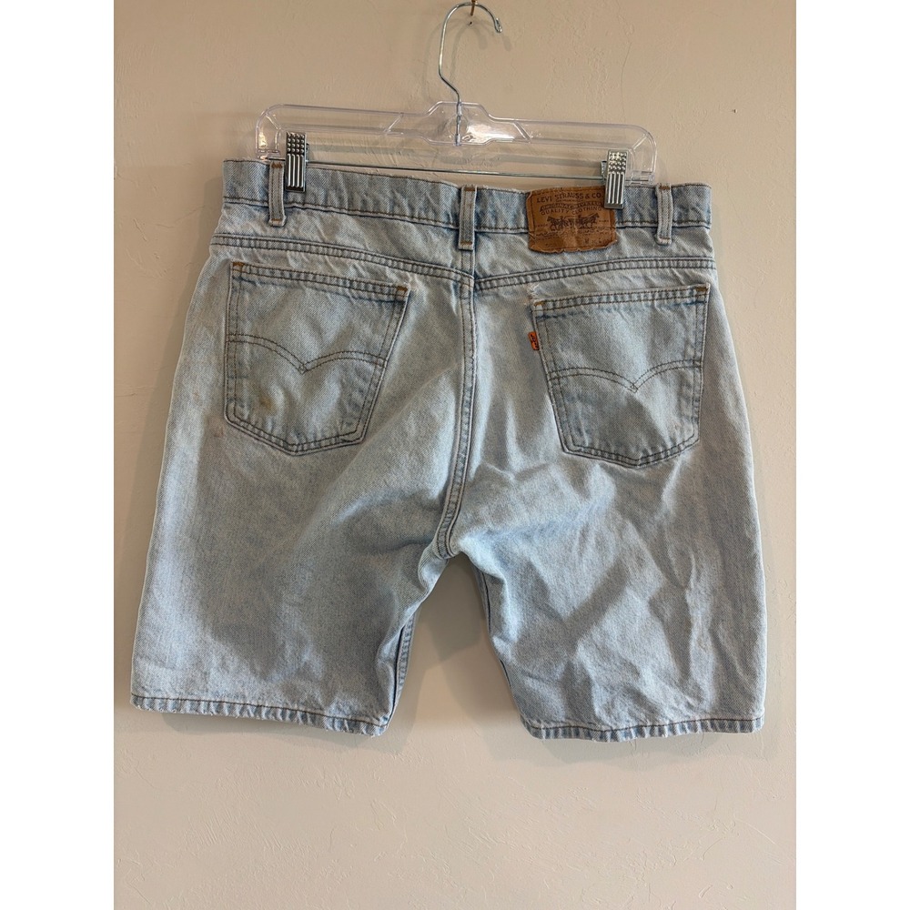 Vintage Levis 505 Orange Tab Light Wash Denim Shorts Mens 35 Light Blue